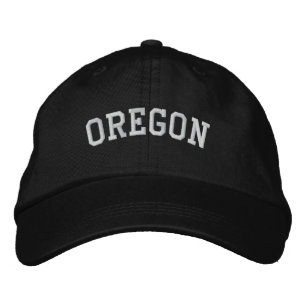 Oregon bestickte, anpassbare Cap Black Bestickte Kappe
