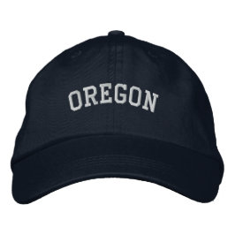 Oregon bestickte, anpassbare Cap Navy Blue Bestickte Kappe
