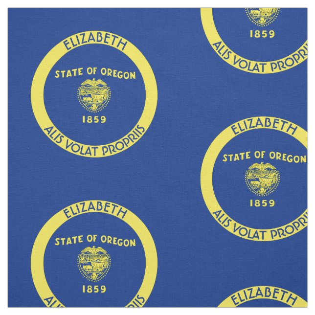 Oregon-Biber-Staats-personalisierte Flagge Stoff (Muster)