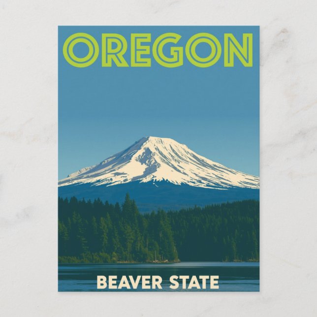 Oregon Biberstaat Postkarte (Vorderseite)