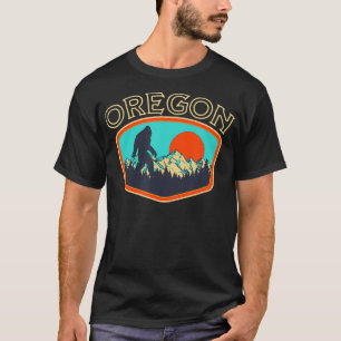 Oregon Bigfoot Vintage Outdoor-Abzeichen Retro-Sti T-Shirt