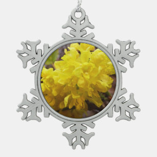 Oregon Blume Gelbe Wildblumen Schneeflocken Zinn-Ornament