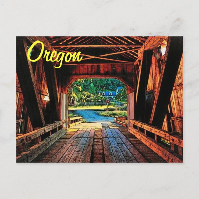 Oregon Bridge Postcard Postkarte (Vorderseite)