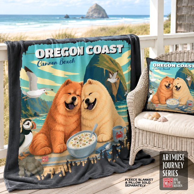 OREGON • Cannon Beach Chow Fleecedecke (Von Creator hochgeladen)
