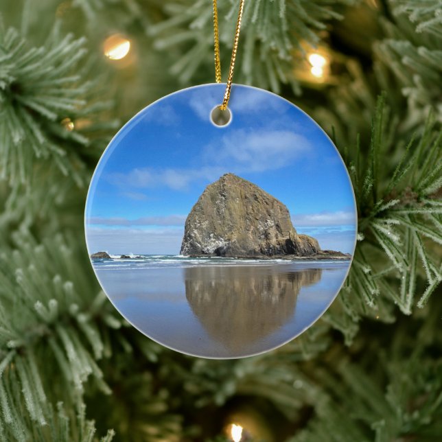 Oregon Cannon Beach Keramik Ornament (Baum)