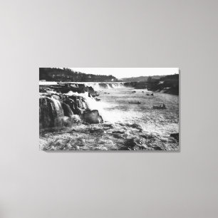 Oregon City, oder Lachs Fischen auf Willamette Leinwanddruck