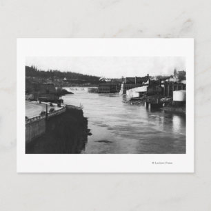 Oregon City, OR Willamette Falls und Paper Mills Postkarte