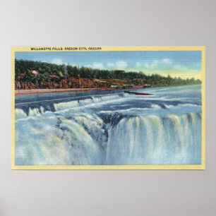 Oregon City, ORWillamette Falls ViewCity, OR Poster