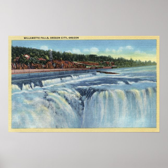 Oregon City, ORWillamette Falls ViewCity, OR Poster (Vorne)