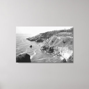 Oregon Coast North from Look Out Cape Fowlweave Leinwanddruck