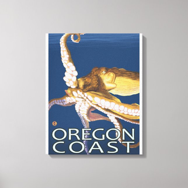 Oregon Coast Octopus Leinwanddruck (Vorderseite)