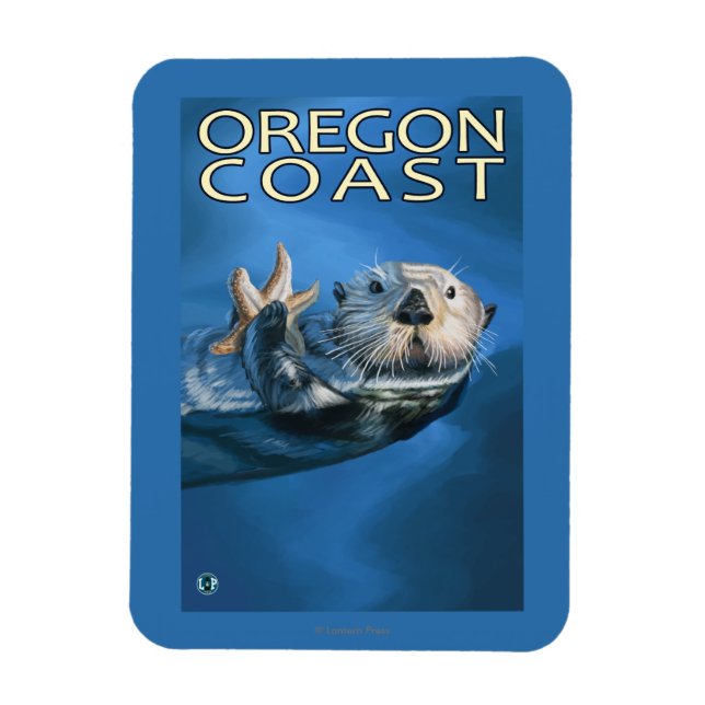 Oregon Coast Sea Otter Magnet (Vertikal)