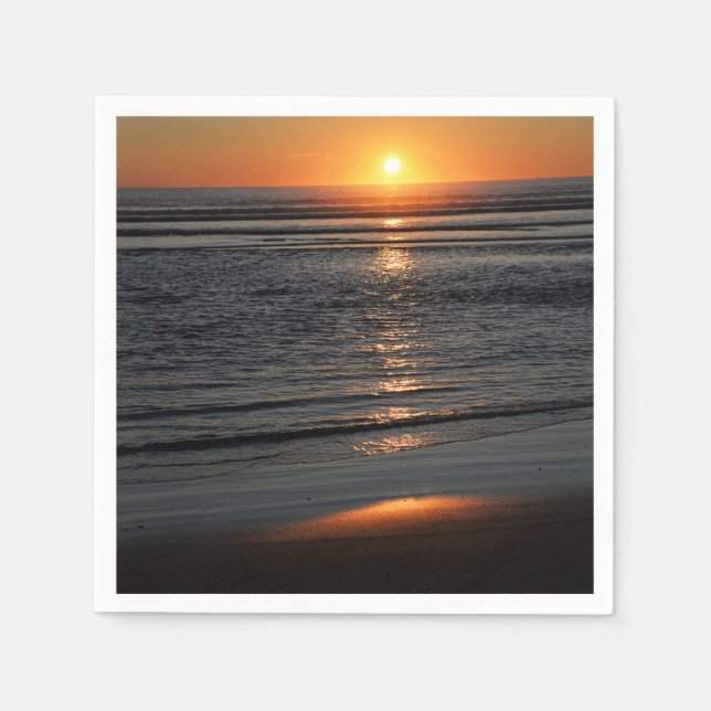 Oregon Coast Sunset Foto Napkin Serviette (Vorderseite)