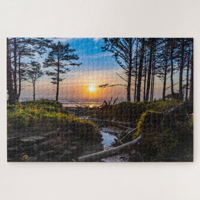 Oregon Coast Sunset on Cape Lookout Puzzle (Horizontal)