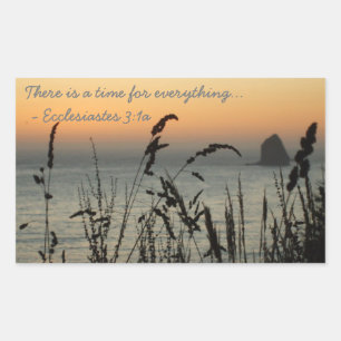 Oregon Coast Time for Everything Rechteckiger Aufkleber