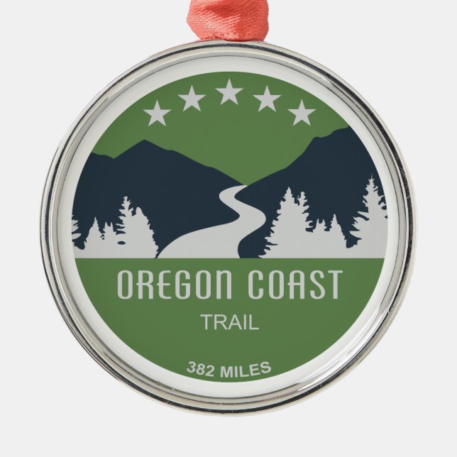 Oregon Coast Trail Ornament Aus Metall (Vorne)