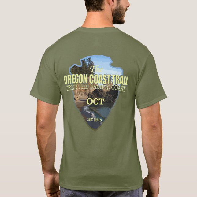 Oregon Coast Trail (Pfeilspitzen) T-Shirt (Rückseite)