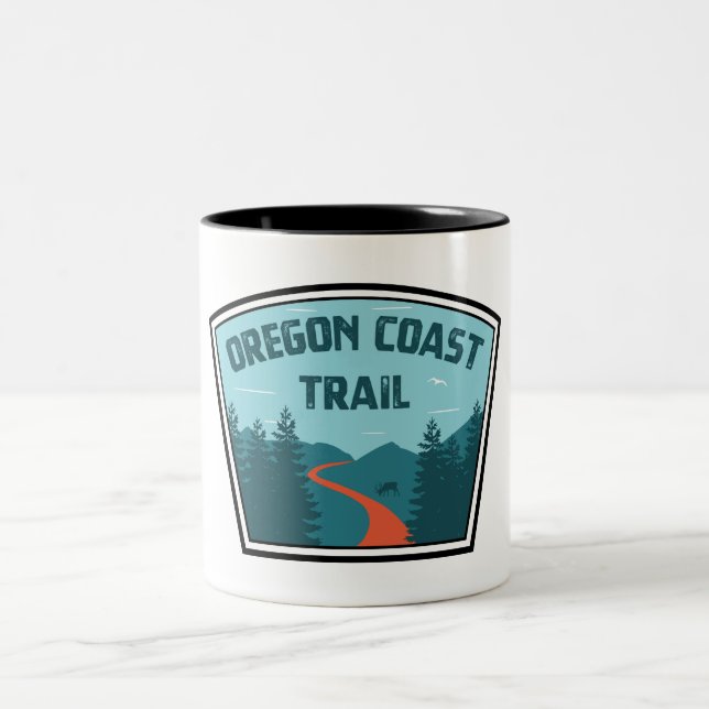 Oregon Coast Trail Zweifarbige Tasse (Mittel)
