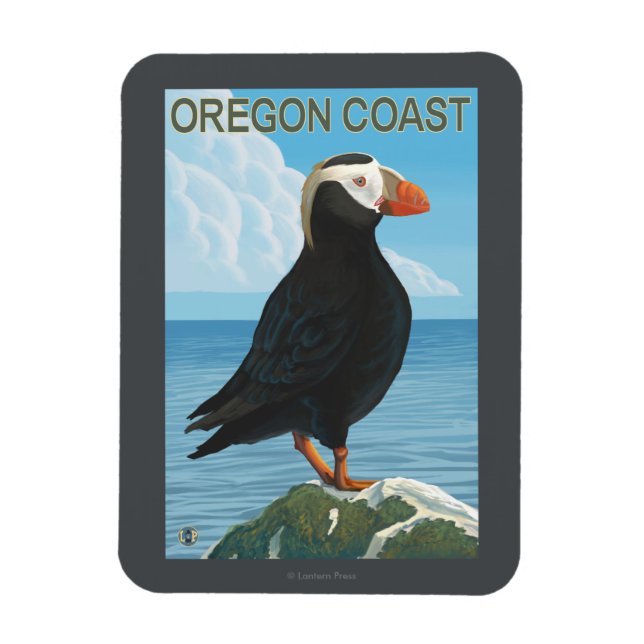 Oregon Coast Tufin Puffin Magnet (Vertikal)