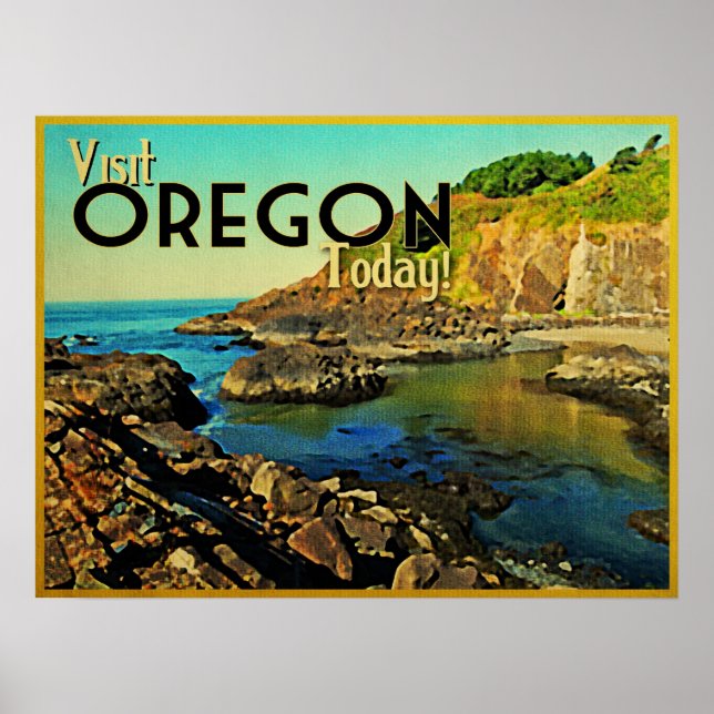 Oregon Coast Vintag Poster (Vorne)