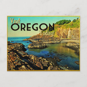 Oregon Coast Vintag Postkarte