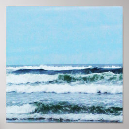 Oregon Coast Waves Poster