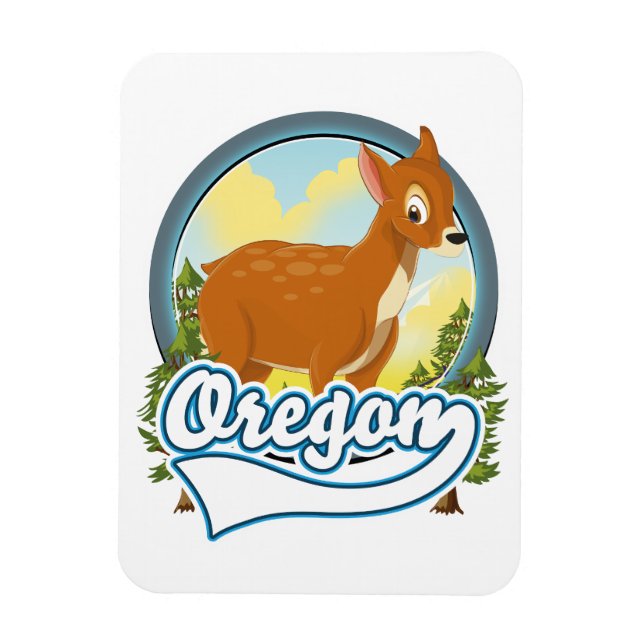 Oregon Deer Reiselogo Magnet (Vertikal)