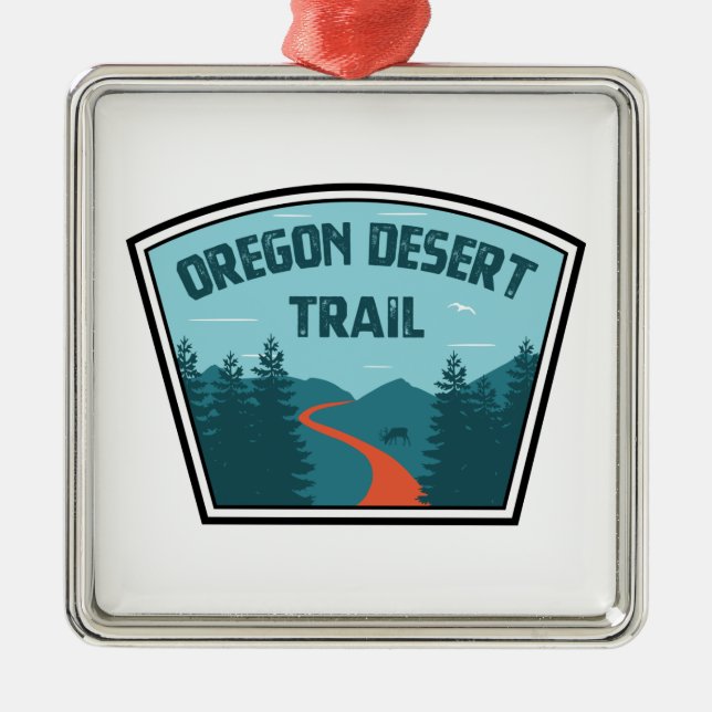 Oregon Desert Trail Ornament Aus Metall (Vorne)