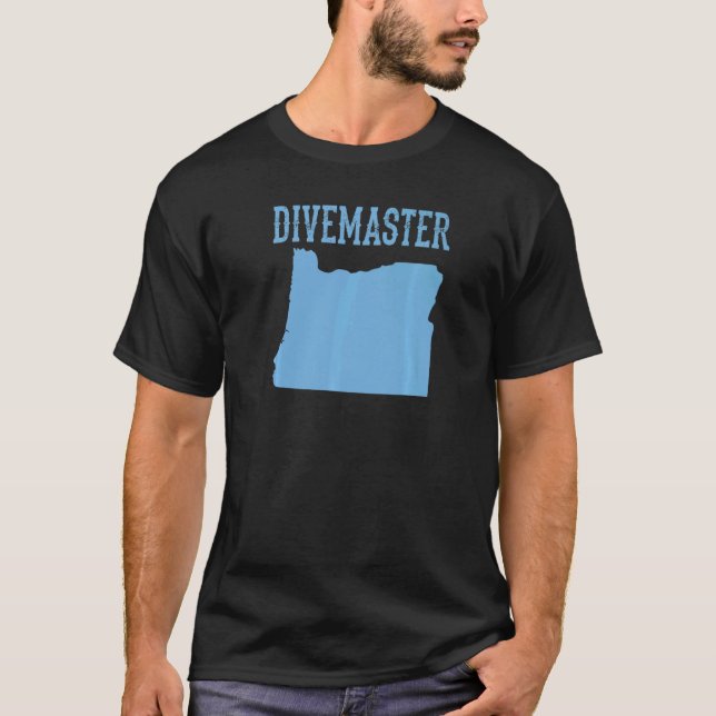 Oregon Divemaster Scuba Diving Instructor Dive Fla T-Shirt (Vorderseite)
