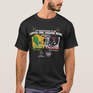 Oregon Ducks vs Texas Tech Red Raiders CFP Orange T-Shirt
