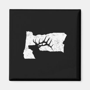 Oregon Elk Junting Shirt - Bulllek Staat Form Magnet