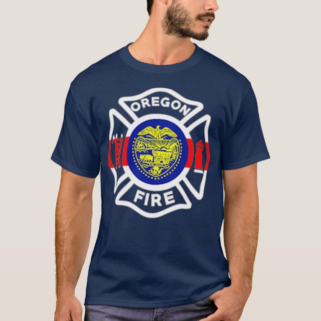 Oregon Fire Department Firefighters Firemen T-Shirt (Vorderseite)