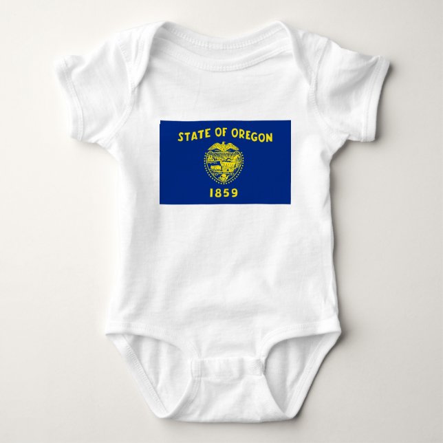 Oregon Flag Baby Strampler (Vorderseite)