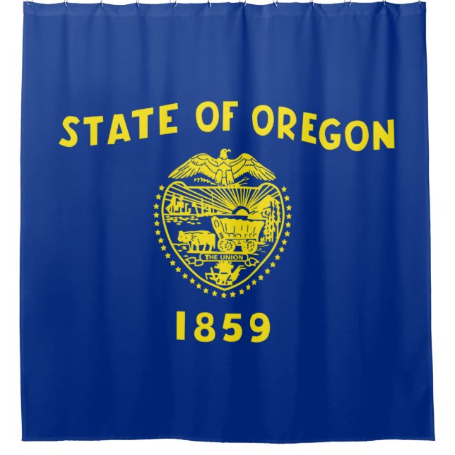 Oregon Flag Duschvorhang (Vorderseite)