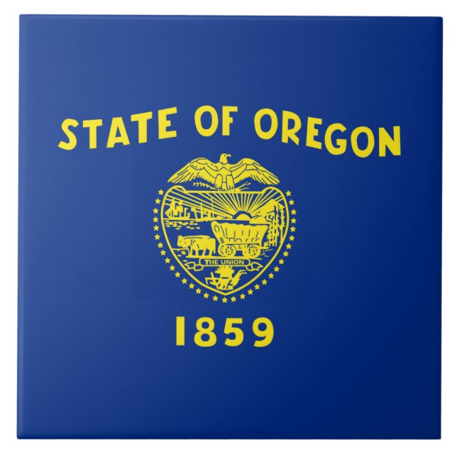 Oregon Flag Fliese (Vorderseite)