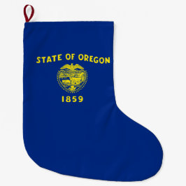 Oregon Flag Großer Weihnachtsstrumpf