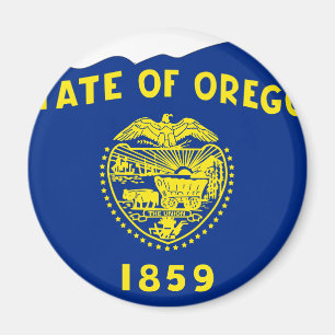 Oregon Flag Karte Magnet