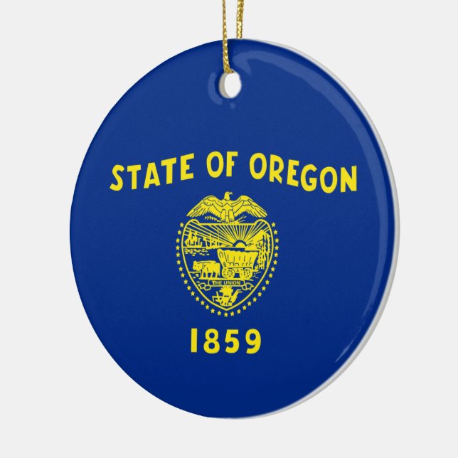 Oregon Flag Keramik Ornament (Links)