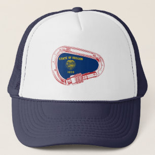 Oregon Flag Klettersteig Carabiner Truckerkappe