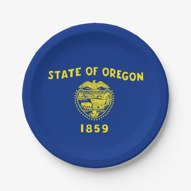Oregon Flag Pappteller (Vorderseite)