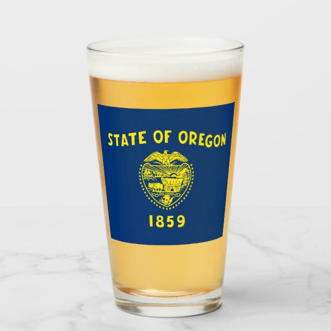 Oregon-Flagge Glas (Vorne (Gefüllt))