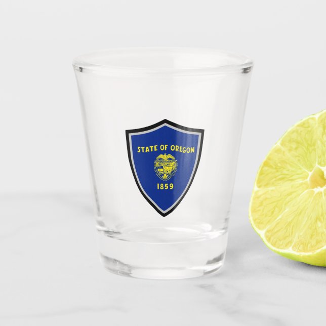 Oregon-Flagge Schnapsglas (Vorderseite)