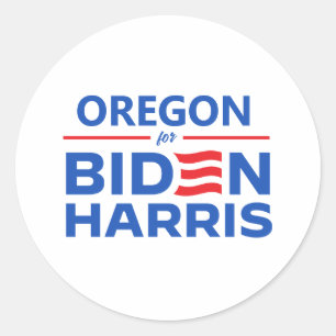 Oregon für Biden Harris Runder Aufkleber