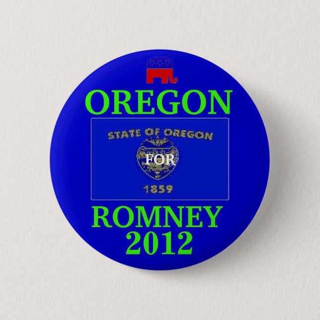Oregon für Romney 2012 Button (Vorderseite)