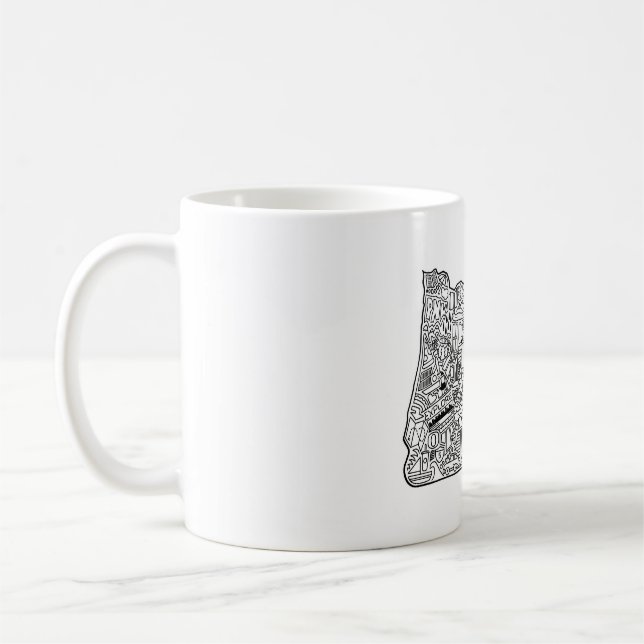 Oregon-Gekritzel-Kaffee-Tasse Kaffeetasse (Links)