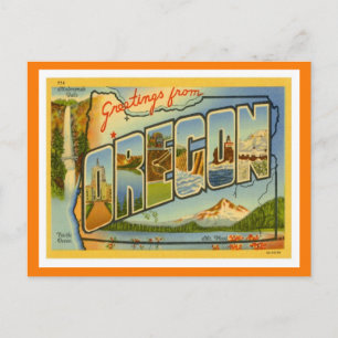 Oregon Grüße aus den US-Bundesstaaten Postkarte
