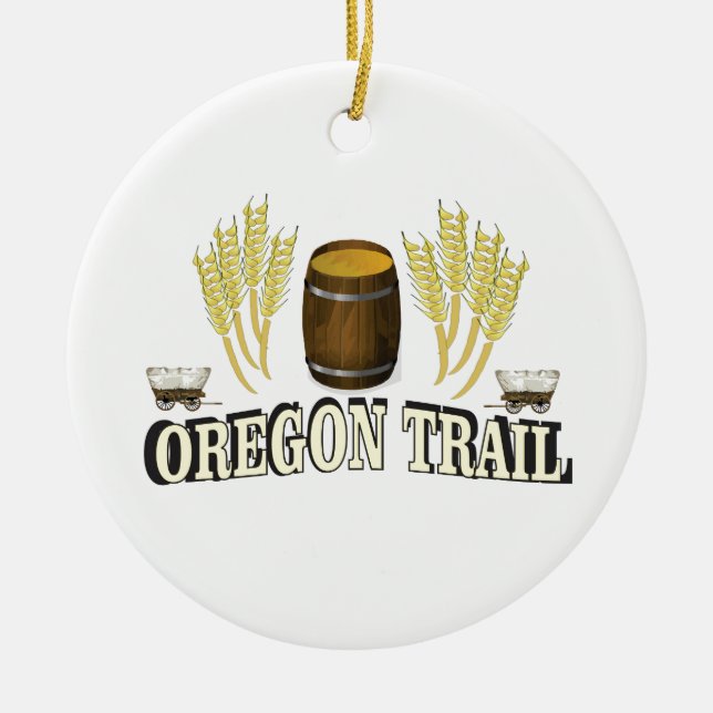 Oregon-Hintersegen Keramik Ornament (Vorne)