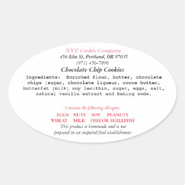 OREGON Hütte Law Label Zuhause Bäckerei Ovaler Aufkleber