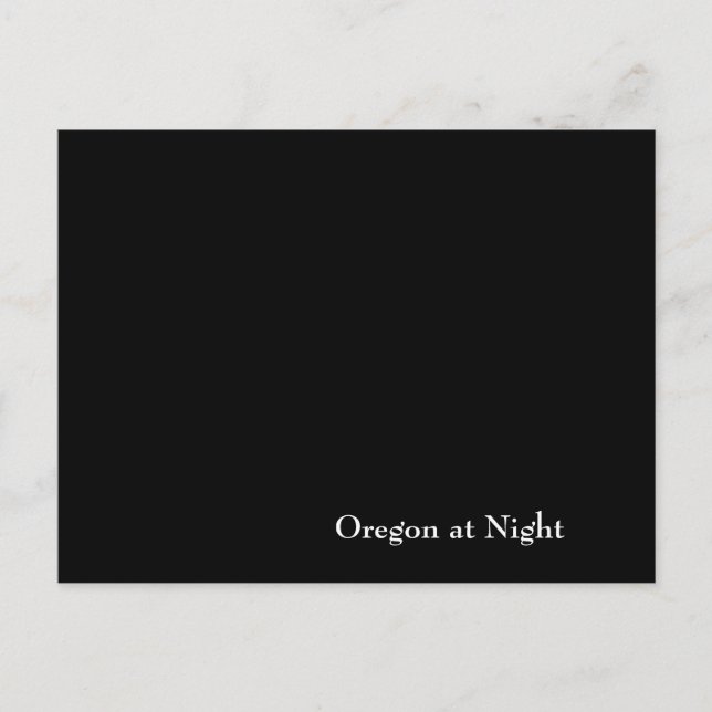 Oregon in der Nacht Postkarte (Vorderseite)