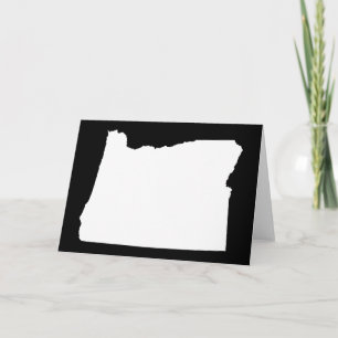 Oregon in Weiß und Schwarz Karte